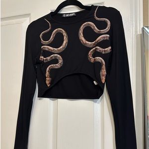 Dolls Kill Snake Crop Top & Pant Set / brand Kript size S